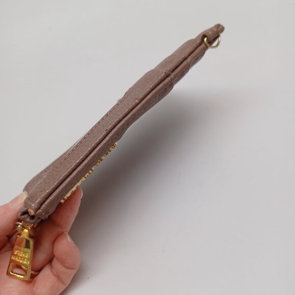 Steve Madden Wallet Small Zip Around Card Taupe Vegan Leather - Picture 7 of 10